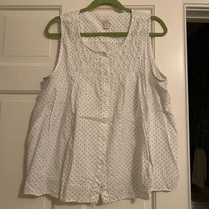 J Crew linen blend tank swing top